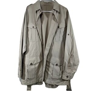 VTG FILSON Men's Safari Field Utility Jacket Khaki Tan size L Made in USA Africa